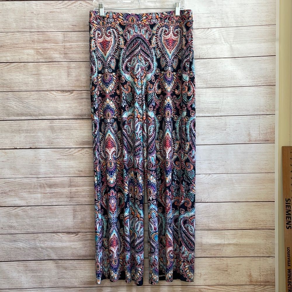 CATO PALAZZO PANTS IN PAISLEY PRINT